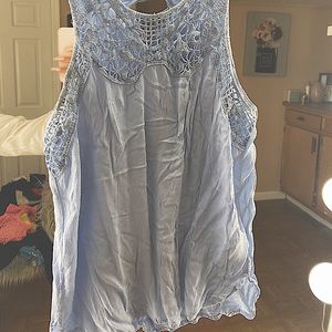 Light blue top
